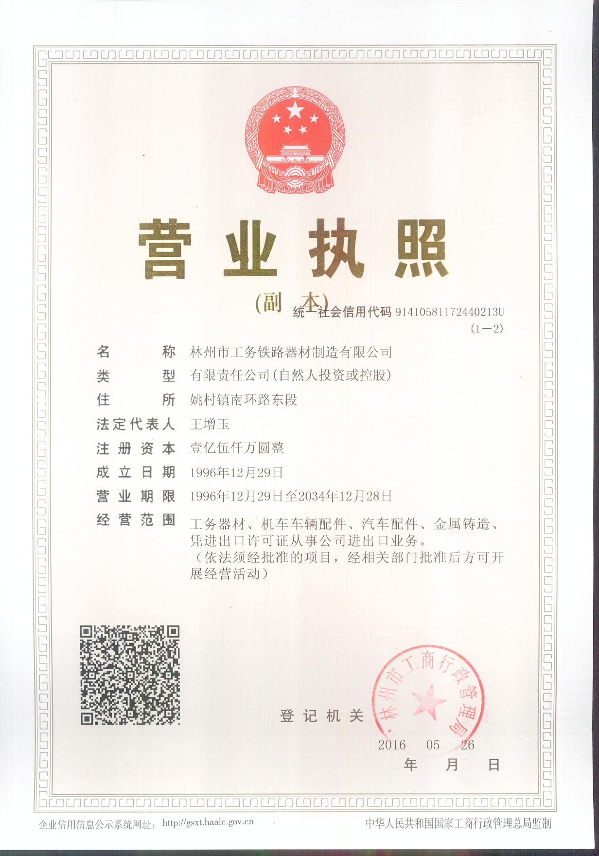 The business license